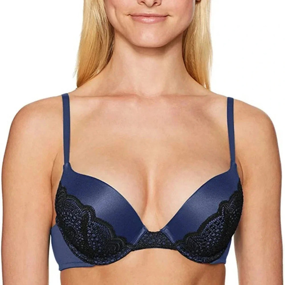 32B Maidenform Lacy Demi Coverage Push-Up UW Bra NWT - Picture 7 of 10